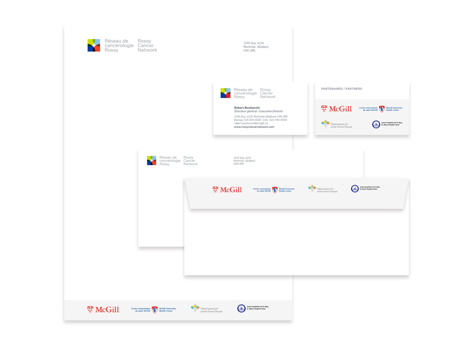 Rossy Cancer Network letterhead and stationery