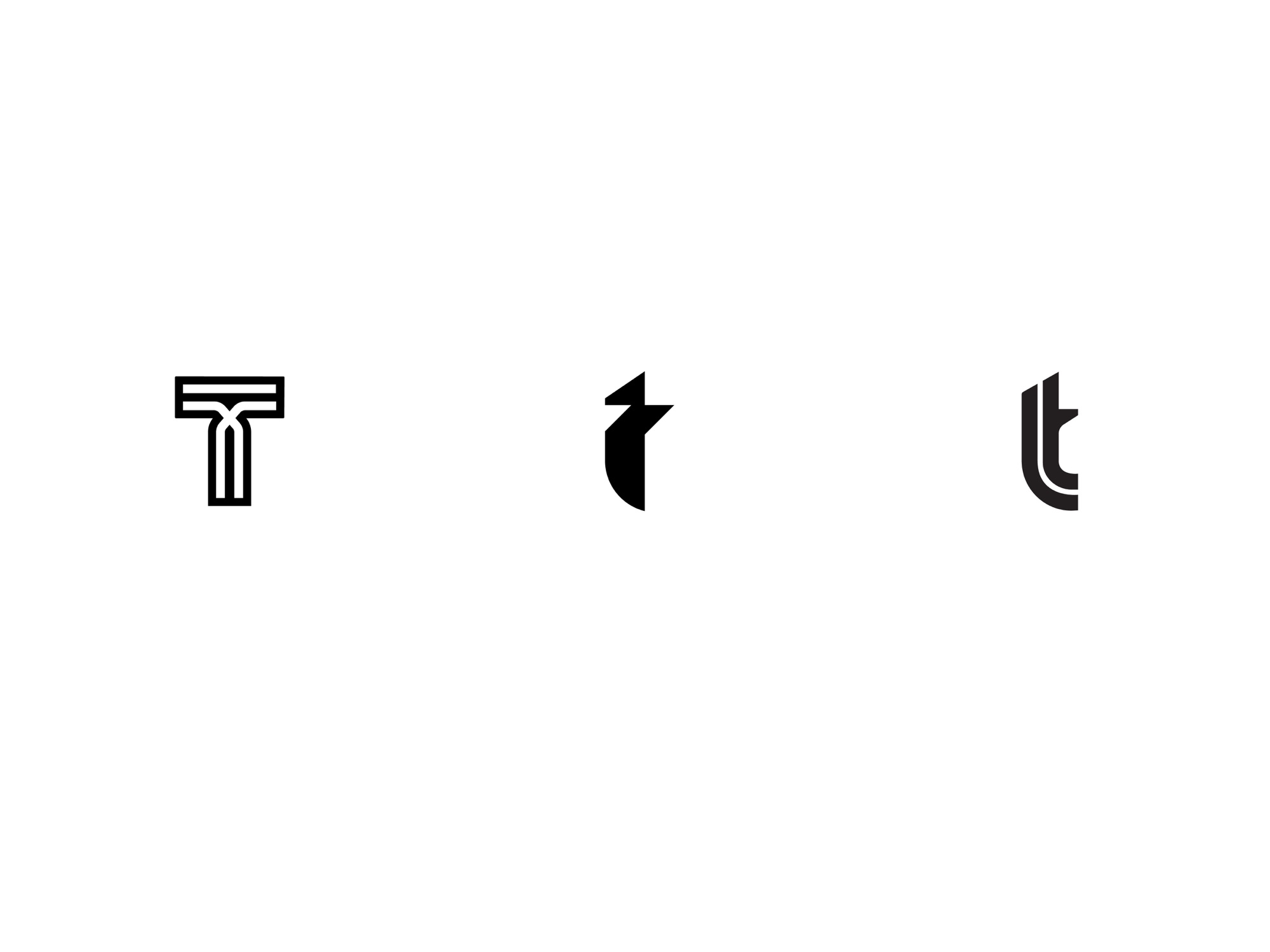 Three stages of the T-Lab monogram refinement